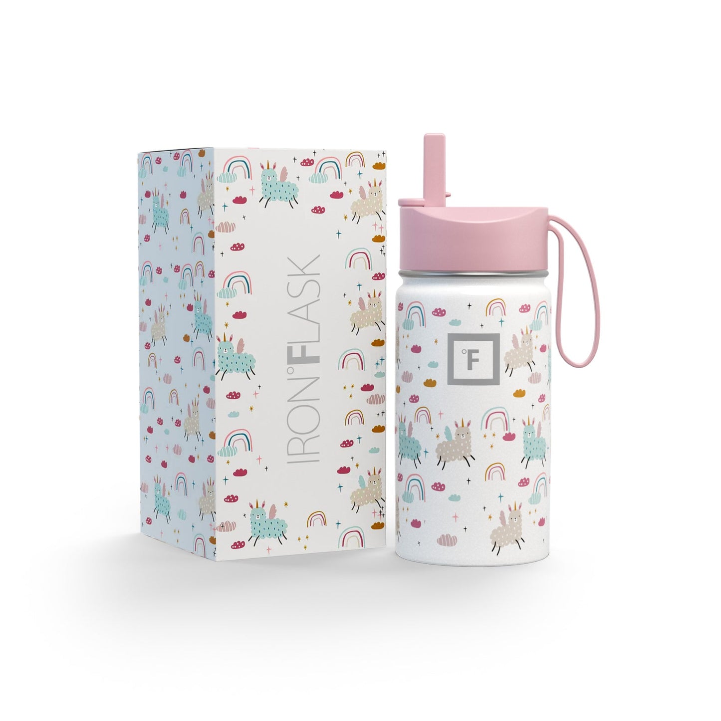 kids-water-bottle-l6 KC14ozBOXLOOK_LlamaRainbows.jpg
